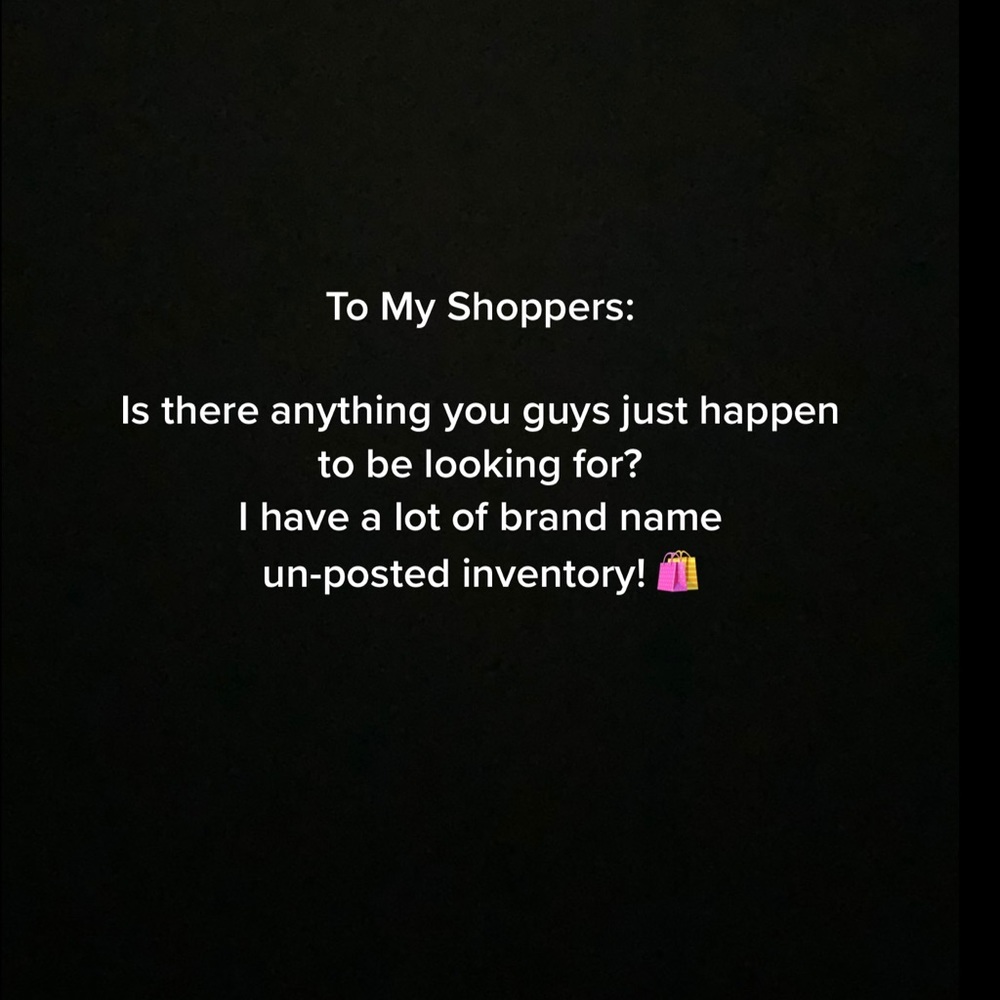 To My Shoppers: